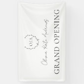 Einfaches klassisches Monogramm-Wreath-Elegant Banner (Vertikal)