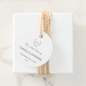 Einfaches klassisches Monogramm-Wreath-Elegant Geschenkanhänger (Beispiel)