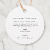 Einfaches klassisches Monogramm-Wreath-Elegant Geschenkanhänger (Rückseite)