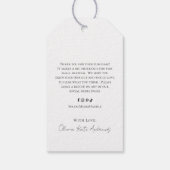 Einfaches klassisches Monogramm-Wreath-Elegant Geschenkanhänger (Rückseite)