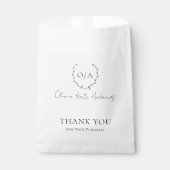 Einfaches klassisches Monogramm-Wreath-Elegant Geschenktütchen (Vorderseite)