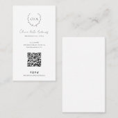 Einfaches klassisches Monogramm-Wreath-Elegant Visitenkarte (Vorne/Hinten)