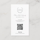 Einfaches klassisches Monogramm-Wreath-Elegant Visitenkarte (Vorderseite)