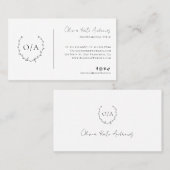 Einfaches klassisches Monogramm-Wreath-Elegant Visitenkarte (Vorne/Hinten)