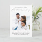 Einfaches klassisches New Zuhause Housewarming-Fot Ankündigung (Stehend Vorderseite)