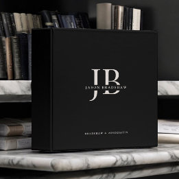 Einfaches Klassisches Professionelles Monogramm un 3,8 Cm Ordner
