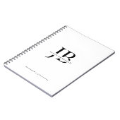 Einfaches klassisches professionelles Monogramm un Notizblock (Linke Seite)