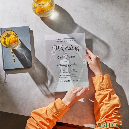 Einfaches klassisches Schwarz-Weiß-Overlay-Foto Einladung