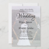 Einfaches klassisches Schwarz-Weiß-Overlay-Foto Einladung (Vorderseite)