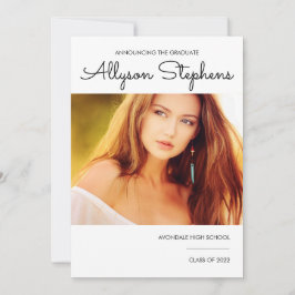 Einfaches, klassisches Script 1 Foto Weiß | Schwar Ankündigung