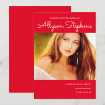 Einfaches, klassisches Script-One-Foto Red | Weiße