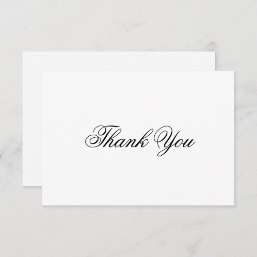 Einfaches klassisches Skript Vielen Dank Note Card (Vorne/Hinten)