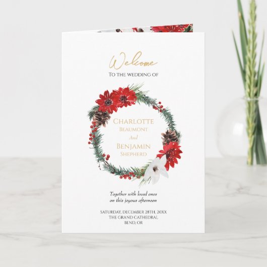 Einfaches klassisches Weihnachtsszenario Programm (Vorderseite)