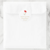 Einfaches Klatschmohn-Denkmal  Runder Aufkleber (Tasche)