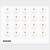 Einfaches Klatschmohn-Denkmal  Runder Aufkleber (Blatt)