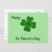 Einfaches Kleeblatt-Design Postkarte (Vorne/Hinten)