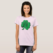 Einfaches Kleeblatt grün st. Patricks Tagestee T-Shirt (Vorne ganz)