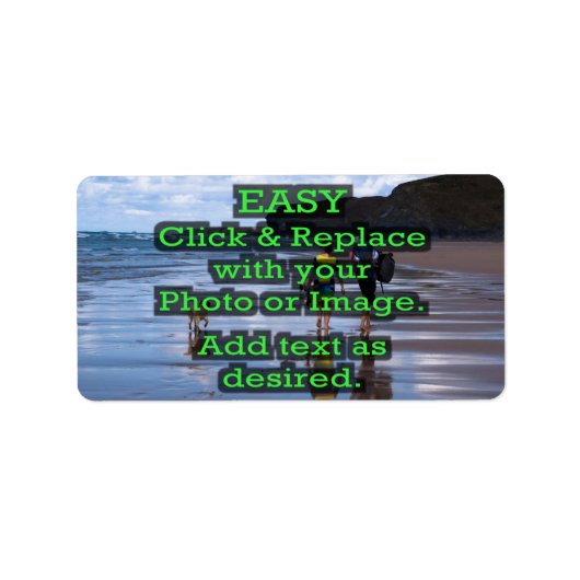 Einfaches Klicken und Ersetzen von Bildern, um Ihr Adressaufkleber (Vorne)