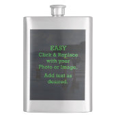 Einfaches Klicken und Ersetzen von Bildern, um Ihr Flachmann (Vorderseite)