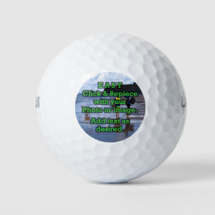 Einfaches Klicken und Ersetzen von Bildern, um Ihr Golfball