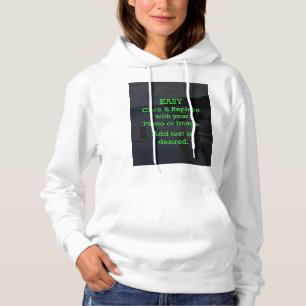 Einfaches Klicken und Ersetzen von Bildern, um Ihr Hoodie