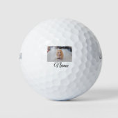 Einfaches Kolorful tier add name foto custom throw Golfball (Vorderseite)