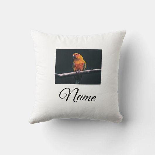 Einfaches Kolorful tier add name foto custom throw Kissen (Rückseite)