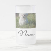 Einfaches Kolorful tier add name foto custom throw Mattglas Bierglas (Mittel)