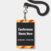 Einfaches "Konferenz-Freiwillig-" Abzeichen Ausweis (Rückseite mit Lanyard)
