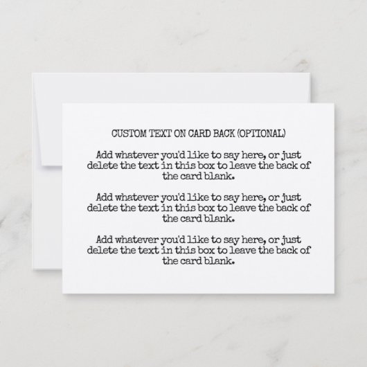 einfaches Kraftpapier mit minimalem Schreibaufwand Dankeskarte (Rückseite)