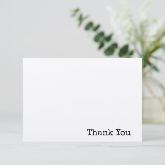 einfaches Kraftpapier mit minimalem Schreibaufwand Dankeskarte (Stehend Vorderseite)