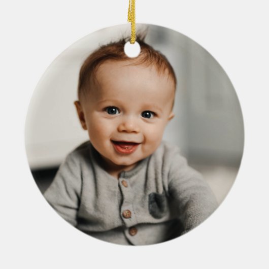 Einfaches Kranz Erster Weihnachtsschmuck - Minze (Hinten)