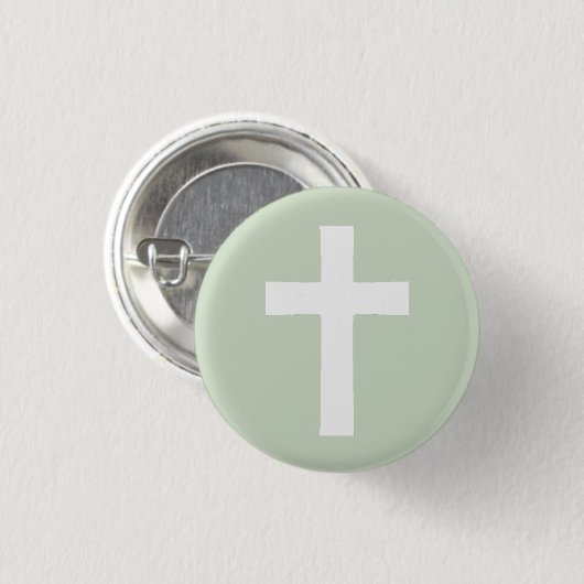 Einfaches Kreuz auf grüner Taste Button (Vorne & Hinten)