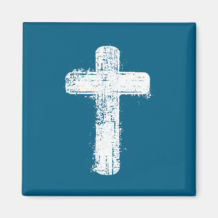 Einfaches Kreuz Glaubens Minimal Christliches Symb Magnet
