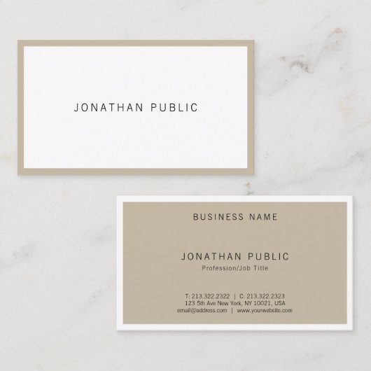 Einfaches künstlerisches Design Modernes Minimalis Visitenkarte (Vorne/Hinten)