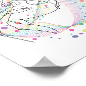 Einfaches, künstlerisches Gesicht-Design mit Linie Poster (Ecke)
