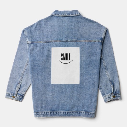 Einfaches Lächeln Jeansjacke (Rückseite)