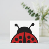 Einfaches Ladybug-Design Postkarte (Stehend Vorderseite)