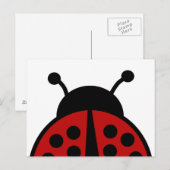 Einfaches Ladybug-Design Postkarte (Vorne/Hinten)
