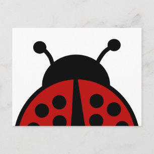 Einfaches Ladybug-Design Postkarte