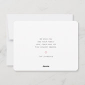 Einfaches Land Rustikaler Weihnachtskranz Feiertagskarte (Rückseite)