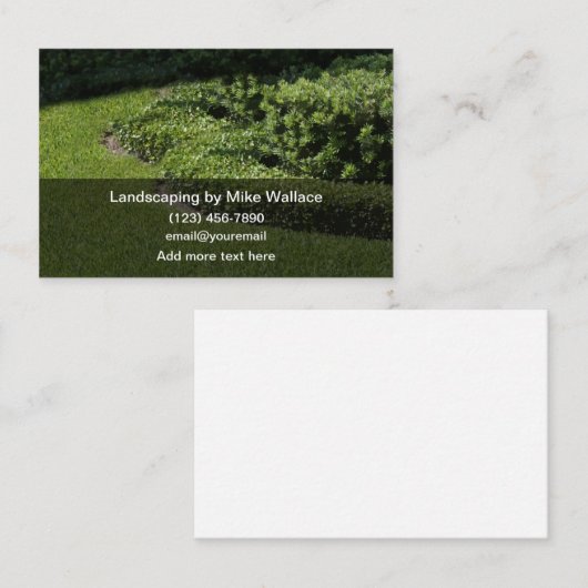 Einfaches Landschaftsmanagement Visitenkarte (Vorne/Hinten)