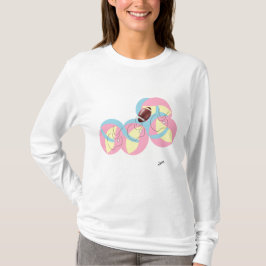 Einfaches Langarm-T-Shirt  : Fußball in Bewegung . T-Shirt