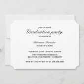 Einfaches Lässig Graduate Foto Einladung (Rückseite)