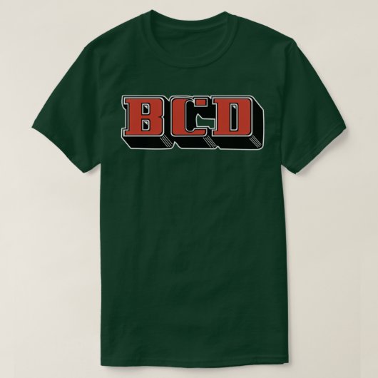 Einfaches Lässiges Bcd-Design T-Shirt (Design vorne)