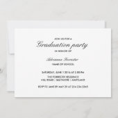 Einfaches Lässiges Chic Graduate Foto Einladung (Rückseite)