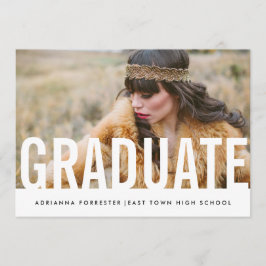 Einfaches Lässiges Chic Graduate Foto Einladung
