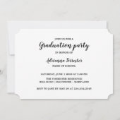 Einfaches Lässiges Graduate Foto Einladung (Rückseite)