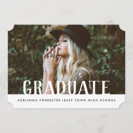 Einfaches Lässiges Graduate Foto Einladung