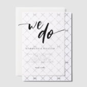 Einfaches Lässiges Skript, das wir Hochzeit machen Pergament Einladungen (Versetzt (Einladung))